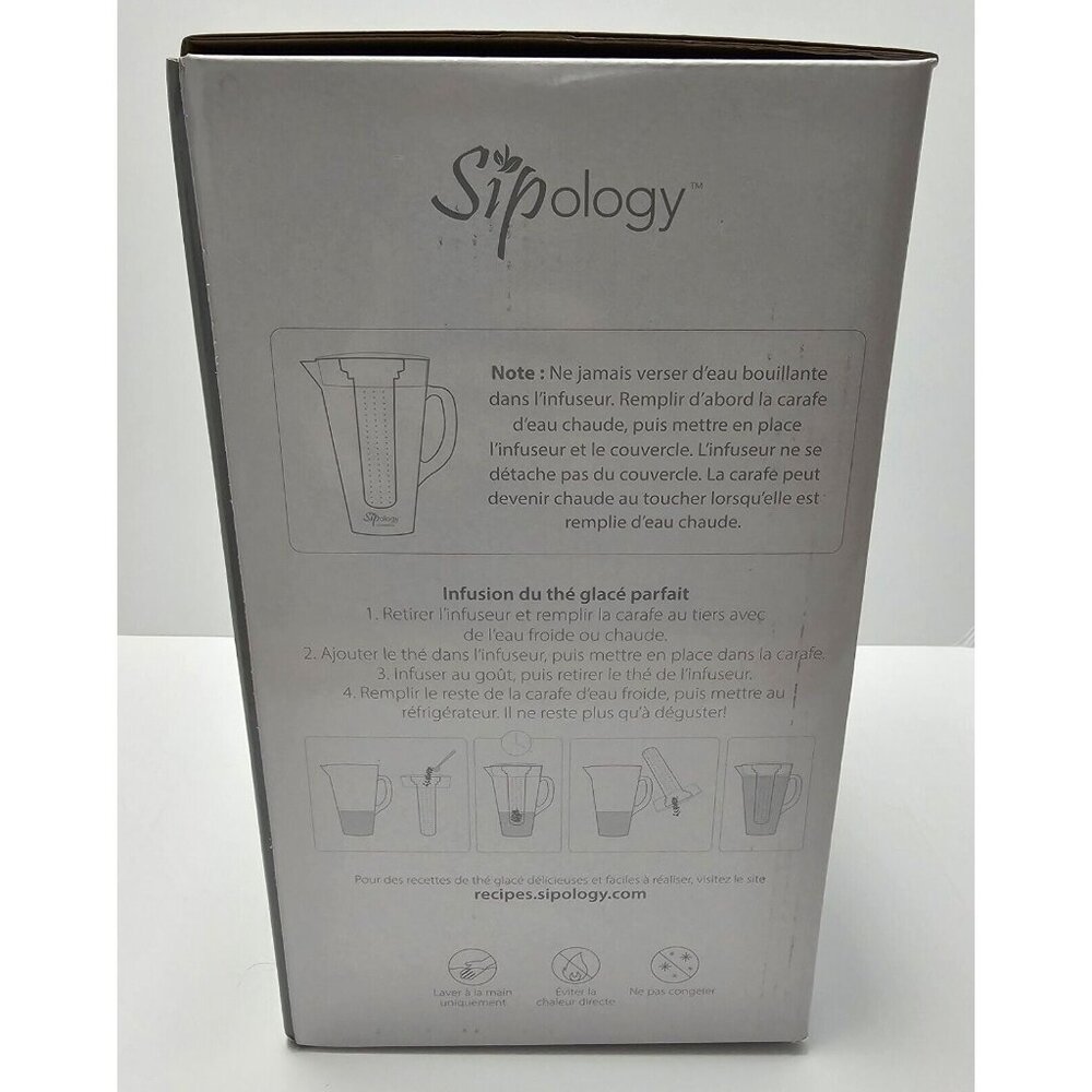 Sipology By Steeped Tea Iced Tea Infusion Jug Carafe Fruit Ice Infuser BPA Free - Picture 5 of 6